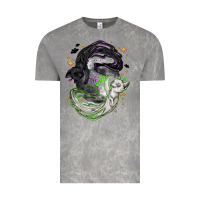 Cloud Rock Magical cats ghost with moon Halloween Vintage Tee - NancyCooperArtShop