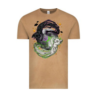 Vintage Camel Magical cats ghost with moon Halloween Vintage Tee - NancyCooperArtShop