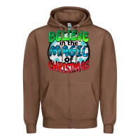 Chestnut believe in the magic of christmas Zipper Hoodie - BarkalooDesign
