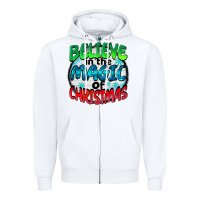White believe in the magic of christmas Zipper Hoodie - BarkalooDesign
