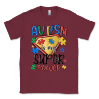 Burgundy autism is my super power Classic Tee - MaliasSmallBusiness