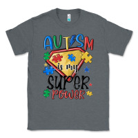 Charcoal Heather autism is my super power Classic Tee - MaliasSmallBusiness