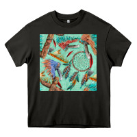 Asphalt pipe tomahawk dreamcatcher headdress seamless patt Heavy Core Tee - FaDigitalArtStudio