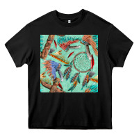 Black pipe tomahawk dreamcatcher headdress seamless patt Heavy Core Tee - FaDigitalArtStudio