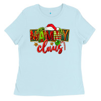 Baby Blue christmas mammy claus Ladies Tee - FaDigitalArtStudio