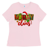 Bubblegum Pink christmas mammy claus Ladies Tee - FaDigitalArtStudio