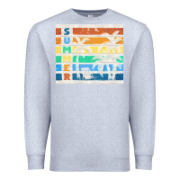 Heather Grey retro summer Premium Sweatshirt - TumblerDesignByShophia