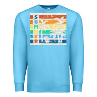 Ocean Blue retro summer Premium Sweatshirt - TumblerDesignByShophia