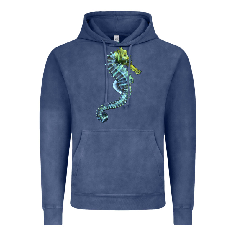 Blue Seahorse Vintage Hoodie by LillyAllenDesigns | Teevron