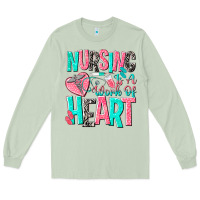 Matcha nursing is a work of heart Long Sleeve Tee - NancyCooperArtShop