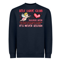 Navy self love club Heavyweight Sweatshirt - MaliasSmallBusiness