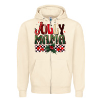 Sandshell Christmas jolly mama Zipper Hoodie - BarkalooDesign