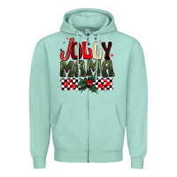 Christmas Jolly Mama Zipper Hoodie | Teevron