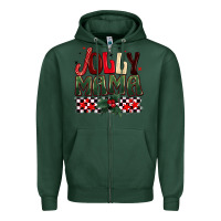 Sports Green Christmas jolly mama Zipper Hoodie - BarkalooDesign