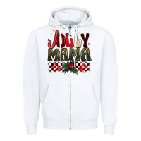 White Christmas jolly mama Zipper Hoodie - BarkalooDesign