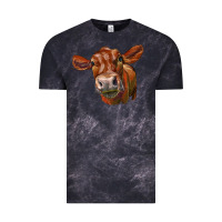 Cloud Black red angus face Vintage Tee - LillyAllenDesigns