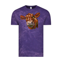 Cloud Purple red angus face Vintage Tee - LillyAllenDesigns
