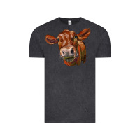 Vintage Black red angus face Vintage Tee - LillyAllenDesigns