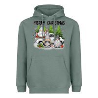 Sage merry christmas gnomes Heavyweight Hoodie - texasbilliewilder