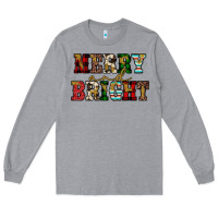 Heather Grey merry and bright Long Sleeve Tee - JahusDesignShop