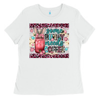 White Some bunny needs coffee 20oz tumbler Ladies Tee - Neo Western