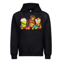 Black Softball Coffee Cups Urban Hoodie - FaDigitalArtStudio
