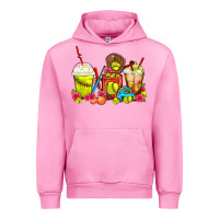 Fuchsia Pink Softball Coffee Cups Urban Hoodie - FaDigitalArtStudio