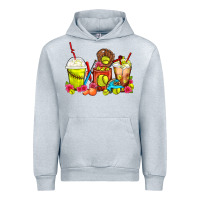 Heather Grey Softball Coffee Cups Urban Hoodie - FaDigitalArtStudio