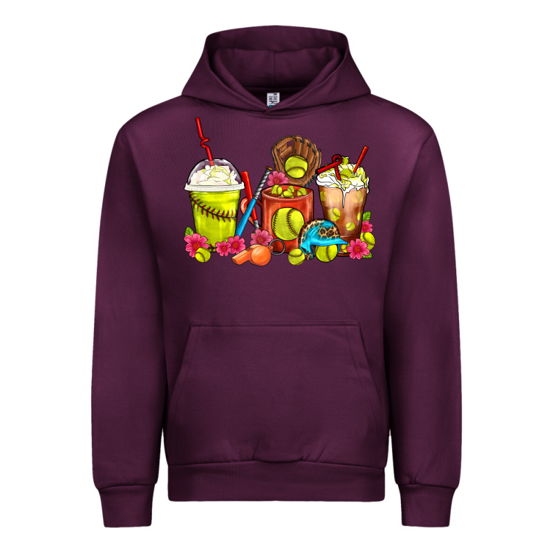 Softball Coffee Cups Urban Hoodie by FaDigitalArtStudio | Teevron