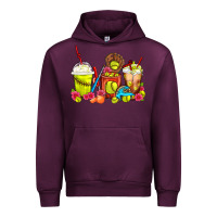 Mauve Wine Softball Coffee Cups Urban Hoodie - FaDigitalArtStudio