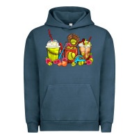 Pigment Midnight Navy Softball Coffee Cups Urban Hoodie - FaDigitalArtStudio