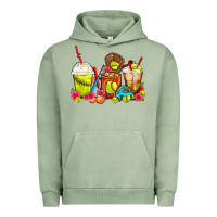 Pigment Oil Green Softball Coffee Cups Urban Hoodie - FaDigitalArtStudio