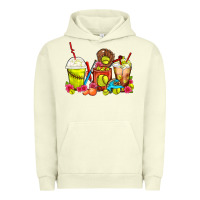 Pigment Pistachio Softball Coffee Cups Urban Hoodie - FaDigitalArtStudio