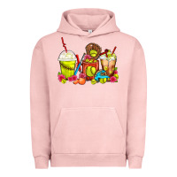 Pigment Salmon Softball Coffee Cups Urban Hoodie - FaDigitalArtStudio
