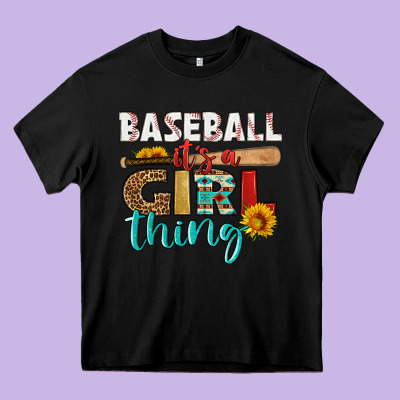 Baseball It's A Girl Thing Heavy Core Tee Designed By Hra Design Shop