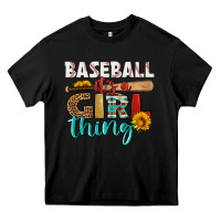 Black baseball it's a girl thing Heavy Core Tee - HRA Design Shop
