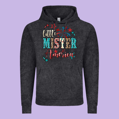 Little Mister America Vintage Hoodie Designed By Nancycooperartshop