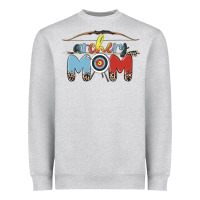 Heather Grey archery mom Heavyweight Sweatshirt - MaliasSmallBusiness