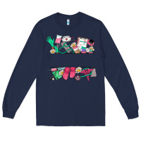 Navy custom name nurse Long Sleeve Tee - NancyCooperArtShop