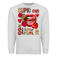 Dove Grey Cupid can suck it Valentine'S Day Premium Sweatshirt - HowdyJamesFarm