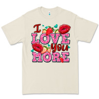 I Love You More With Lips And Strawberry Premium Tee | Teevron