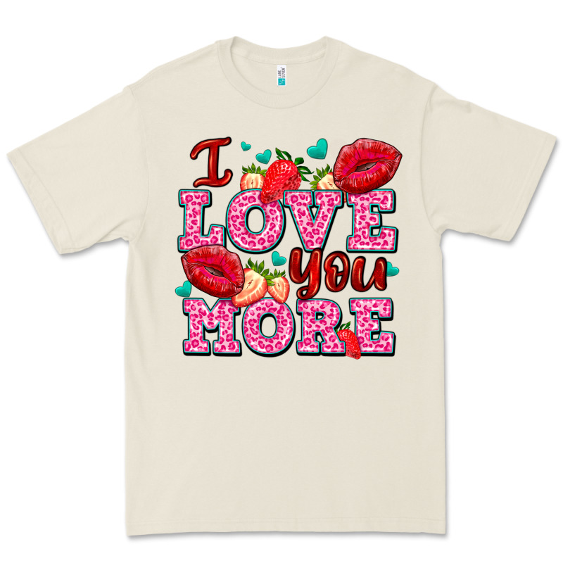 I Love You More With Lips And Strawberry Premium Tee by AdoDesignShop | Teevron