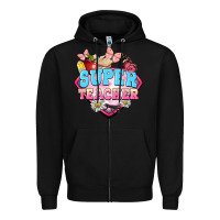 Black super teacher Zipper Hoodie - BarkalooDesign