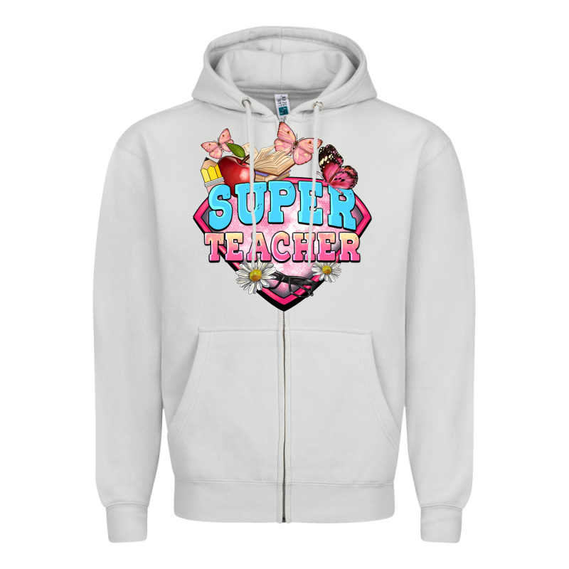 Super Teacher Zipper Hoodie by BarkalooDesign | Teevron