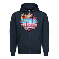 Navy super teacher Zipper Hoodie - BarkalooDesign