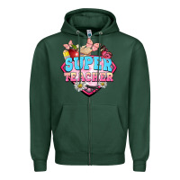 Sports Green super teacher Zipper Hoodie - BarkalooDesign