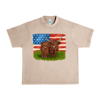 French Oak American cows Urban Heavy Tee - MaliasSmallBusiness