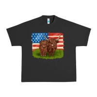 Pigment Black American cows Urban Heavy Tee - MaliasSmallBusiness
