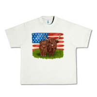 Pistachio American cows Urban Heavy Tee - MaliasSmallBusiness