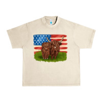 Sandshell American cows Urban Heavy Tee - MaliasSmallBusiness